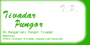 tivadar pungor business card